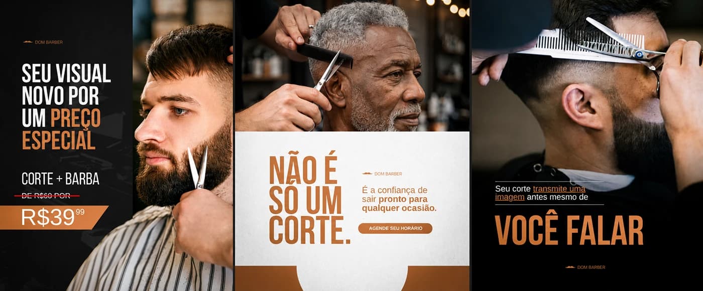 Peça 1 do projeto POST SOCIAL MEDIA - BARBEARIA